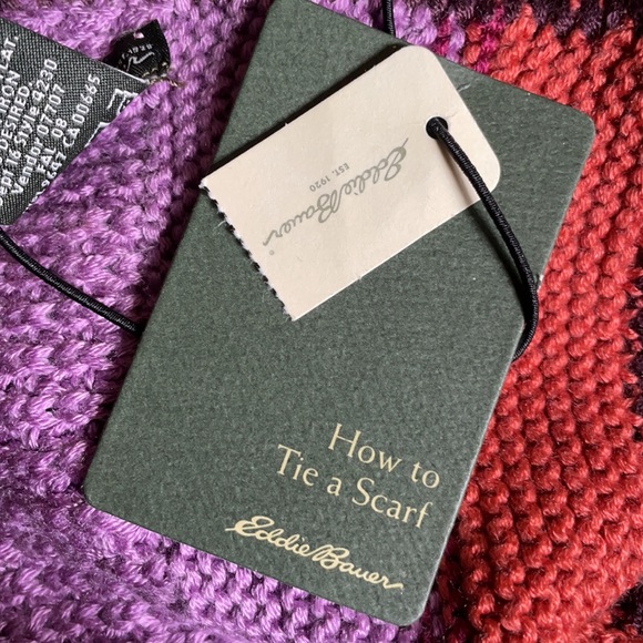 Eddie Bauer Striped Knit Scarf NWT - Picture 10 of 13